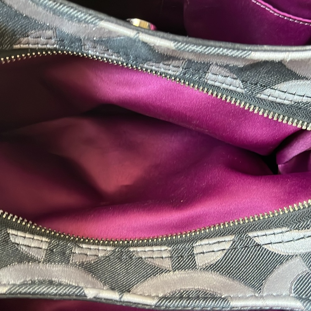 Authentic Coach Bag, OP Art Coach Signature Logo Purse, Vintage Rare Y2K EUC - Picture 11 of 15
